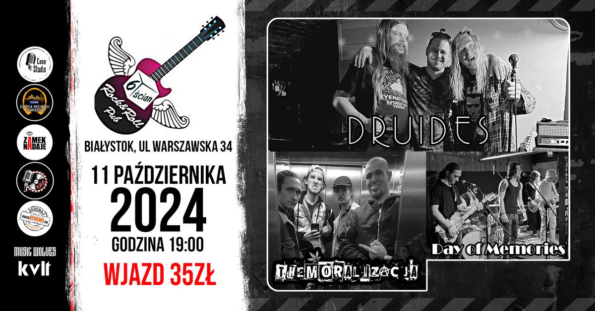 GRUNGE-GARAGE ROCK i PUNK !!! ZAGRAJ\u0104: DRUIDES + DAY OF MEMORIES + THEMORALIZACJA !!!