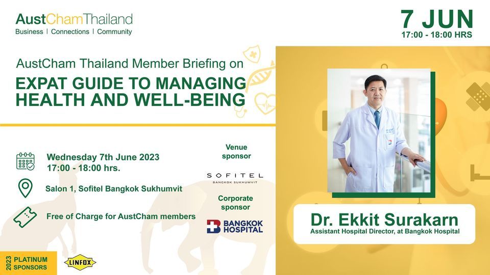 7 JUN - AustCham Member Briefing on "Expat Guide to Managing Health and Well-Being"