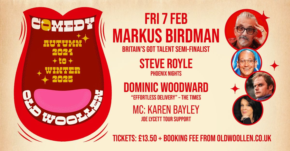 Comedy at The Old Woollen - Fri 7 Feb