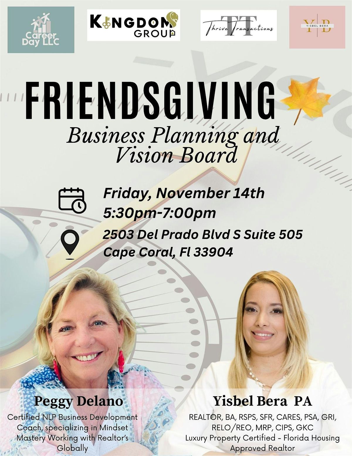 Friendsgiving: Business Planning and  Vision Board