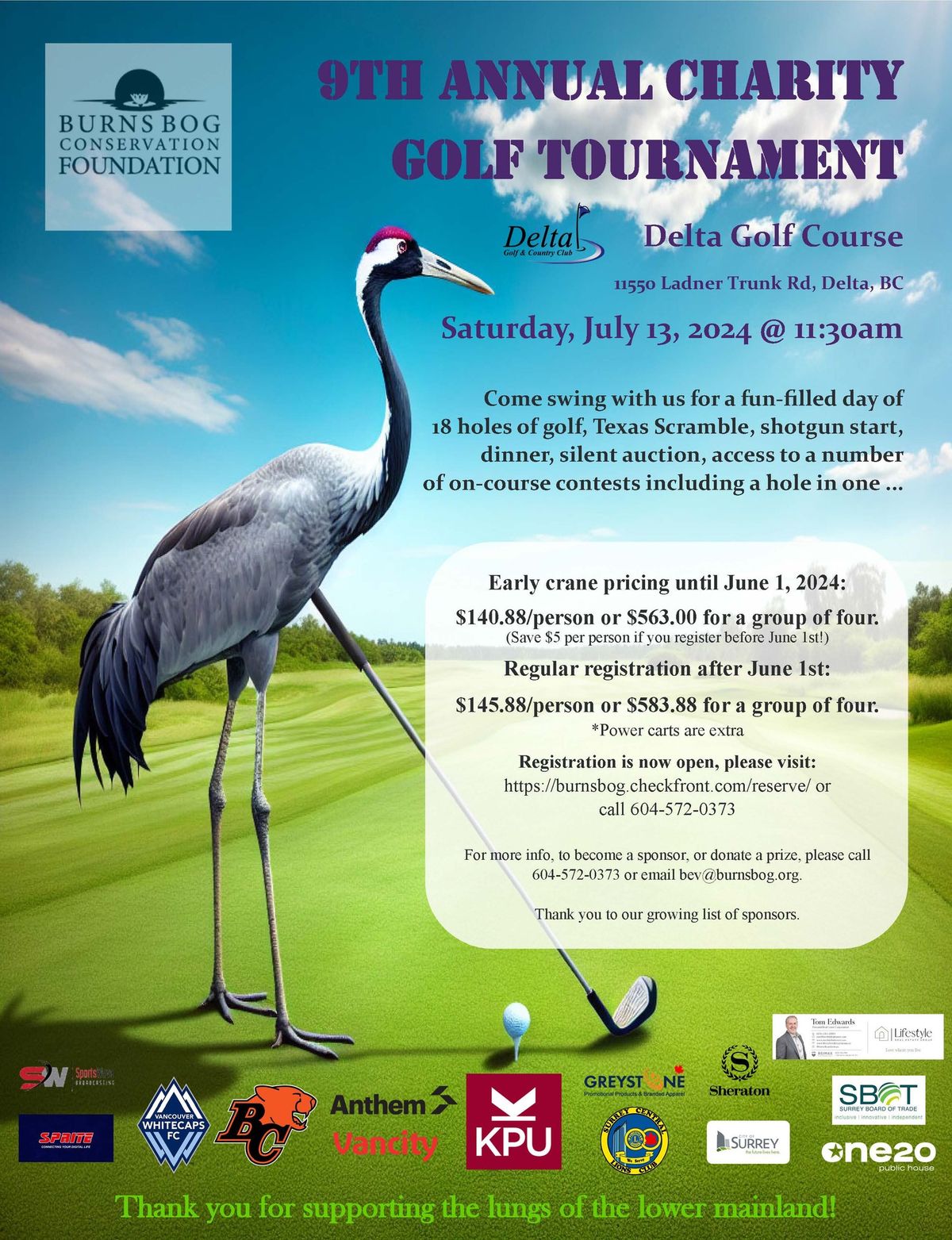 Burns Bog Conservation Foundation: 9th Annual Charity Golf Tournament