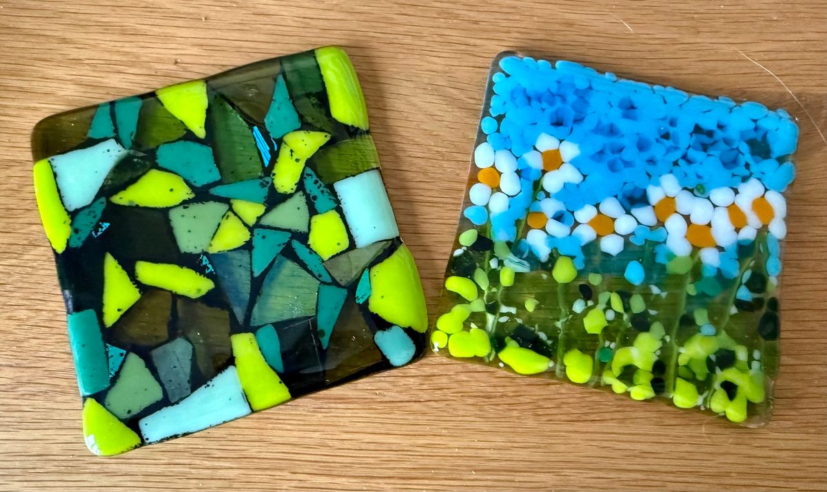 Fused Glass set of 4 coasters