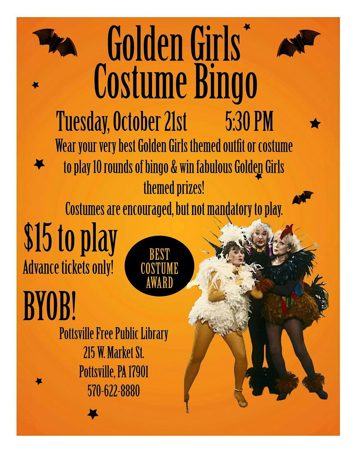 Golden Girls Costume Bingo