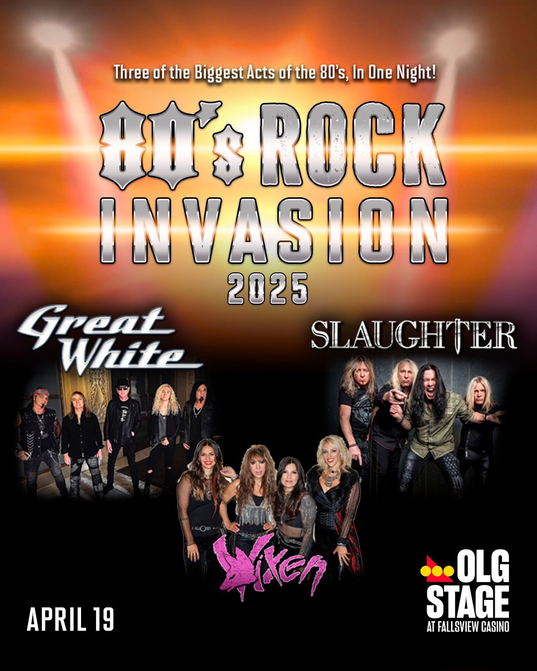 80's Rock Invasion: Great White  Slaughter & Vixen