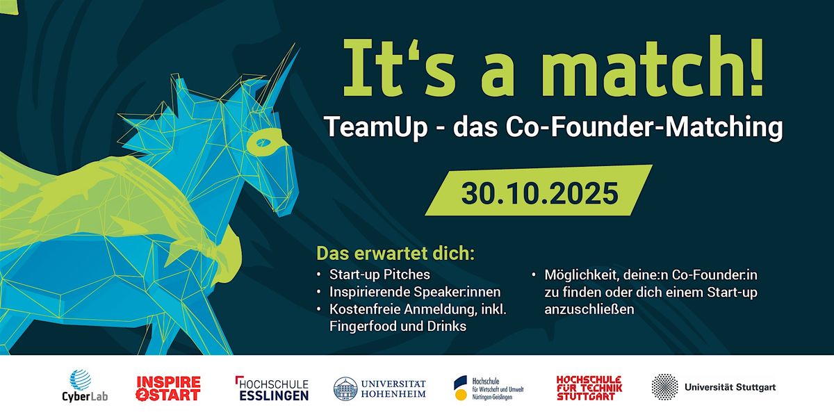 TeamUp! Das Co-Founder Matching f\u00fcr Start-ups & Gr\u00fcndungsinteressierte