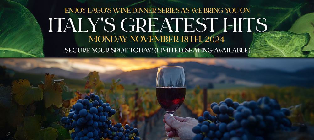 Wine Dinner Series With Fabio | Italy's Greatest Hits