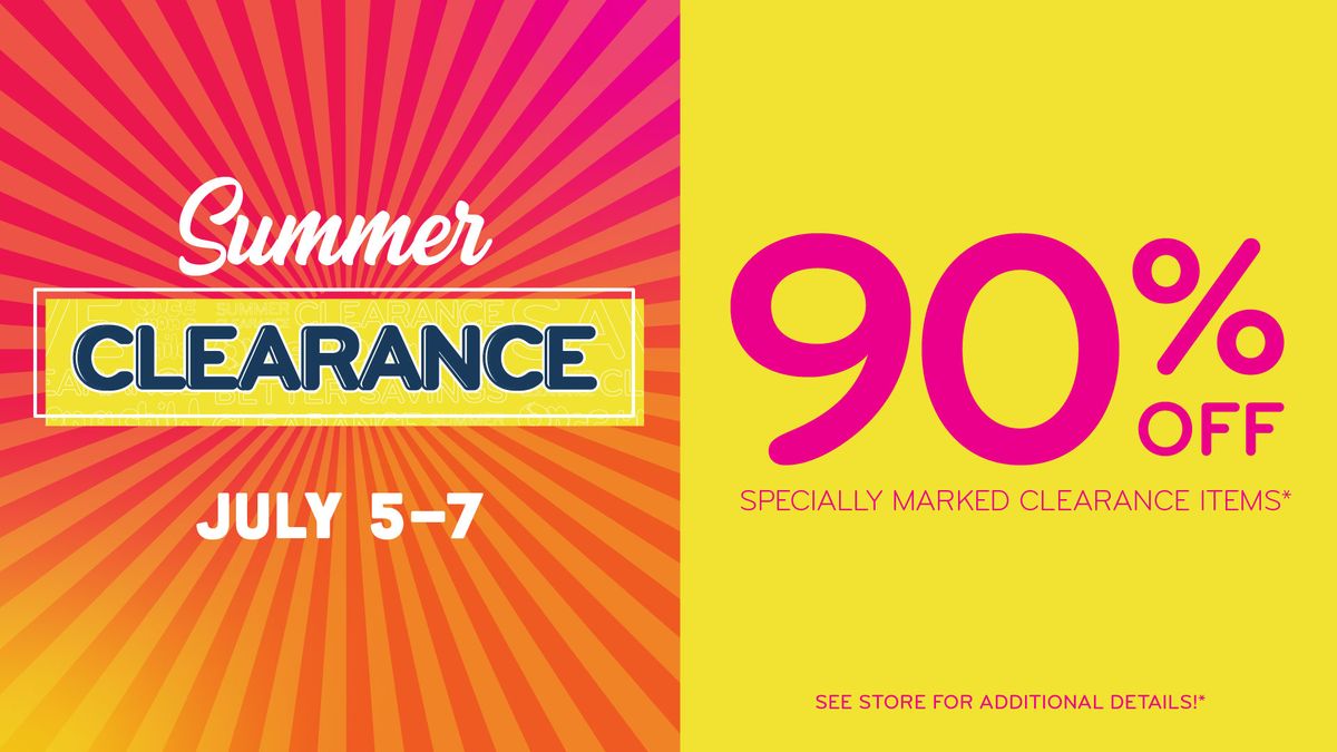 90% Off Final Clearance Event