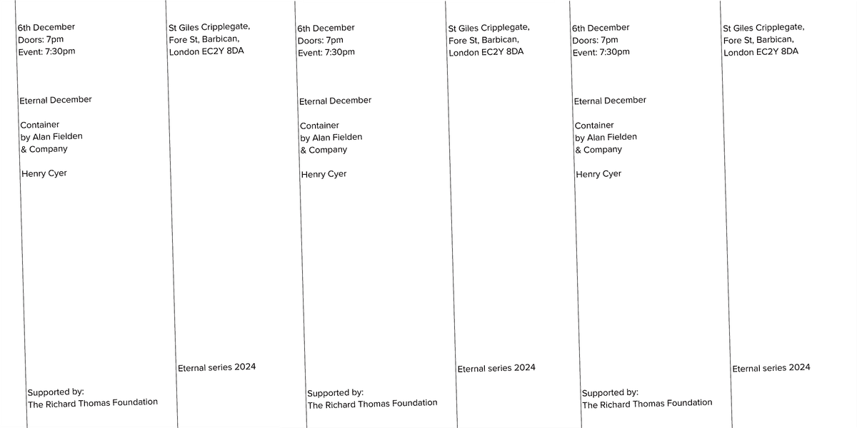 Eternal December: Container by Alan Fielden + Henry Cyer
