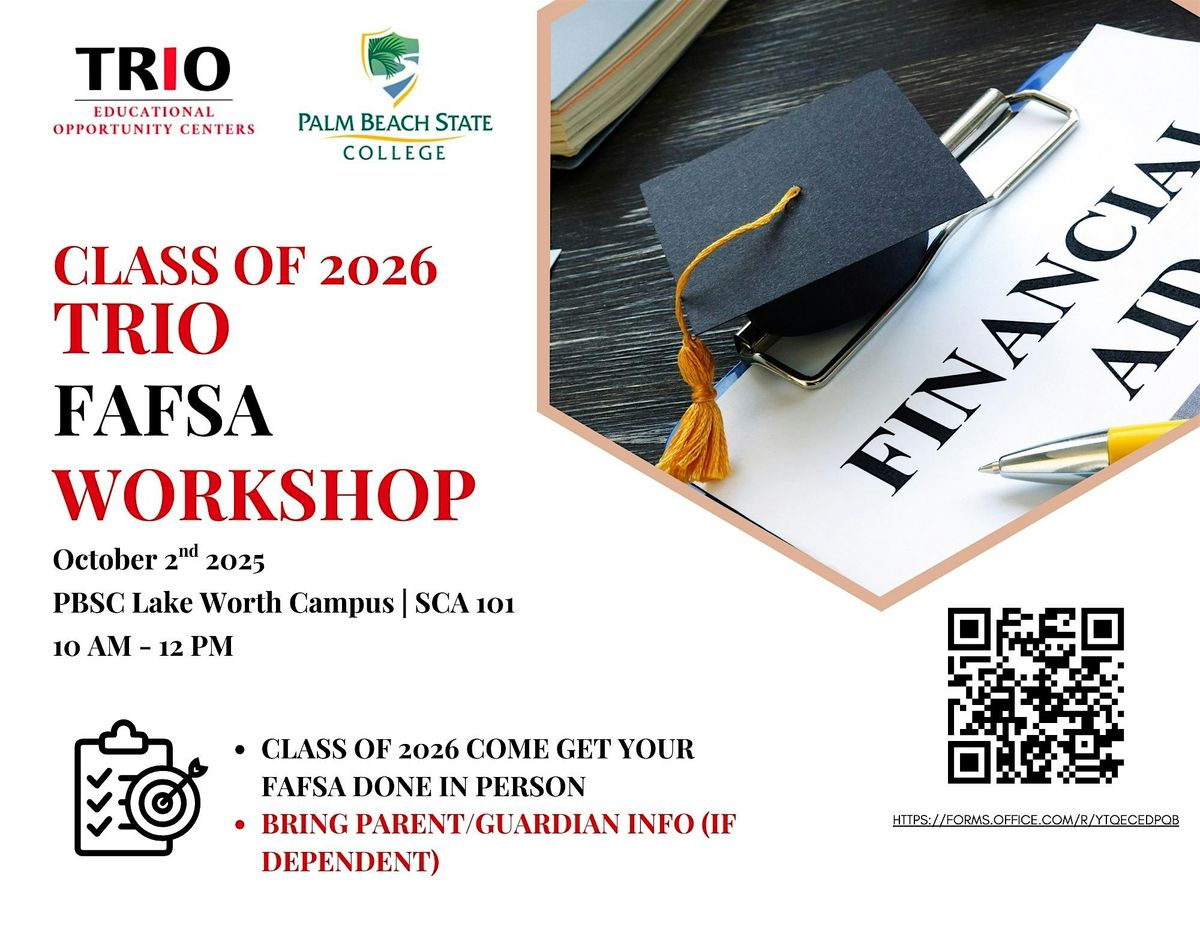 Class of 2026 FAFSA Workshop - PBC HS Seniors Only