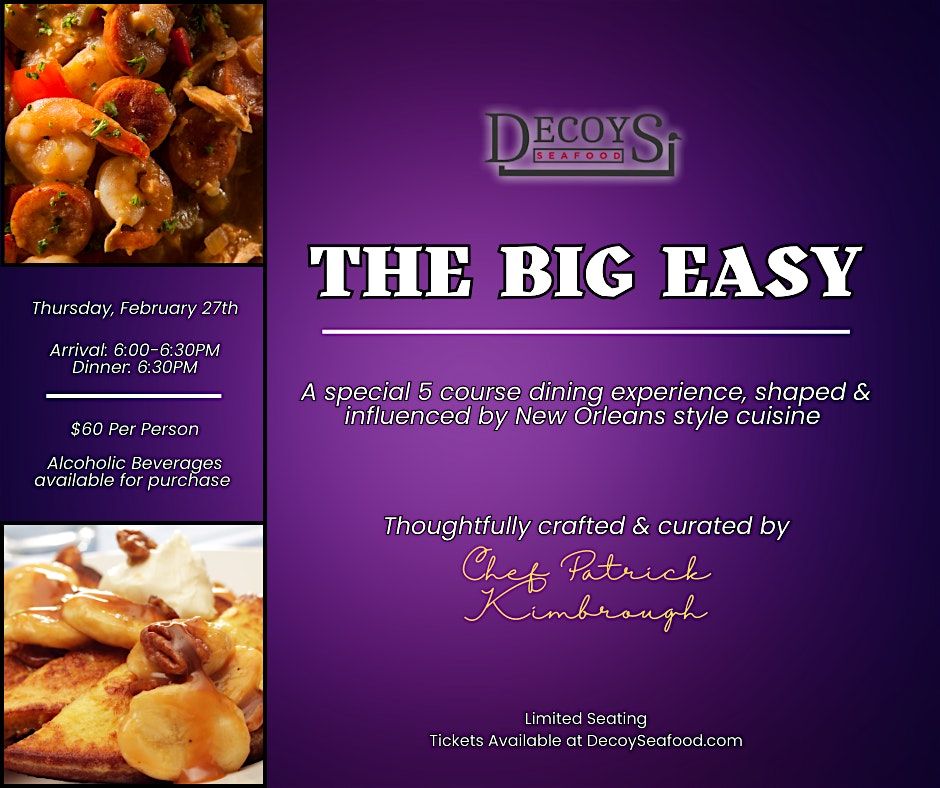 The Big Easy- A Mardi Gras Themed Chef Dinner