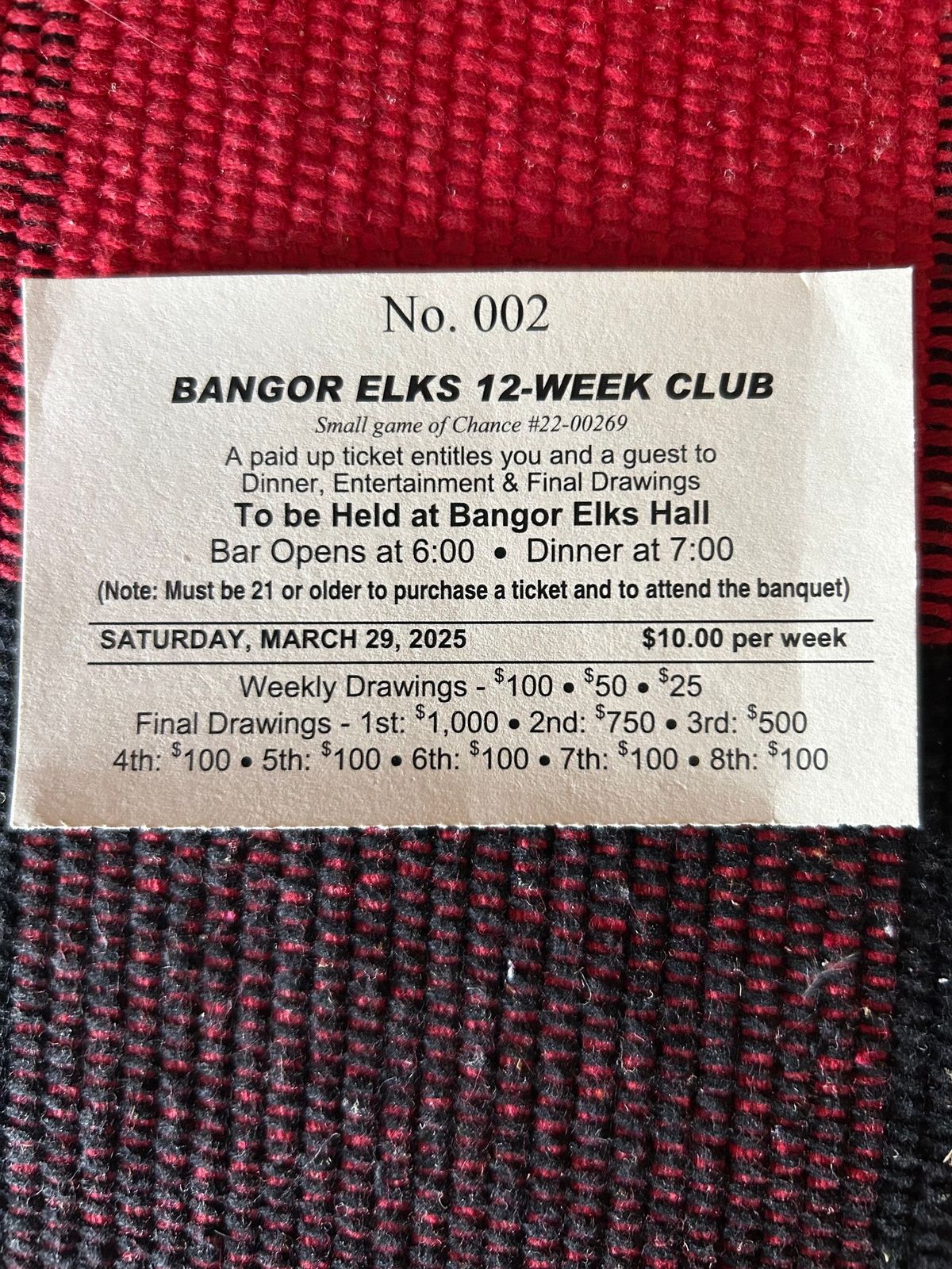 Bangor Elks 12-Week Club