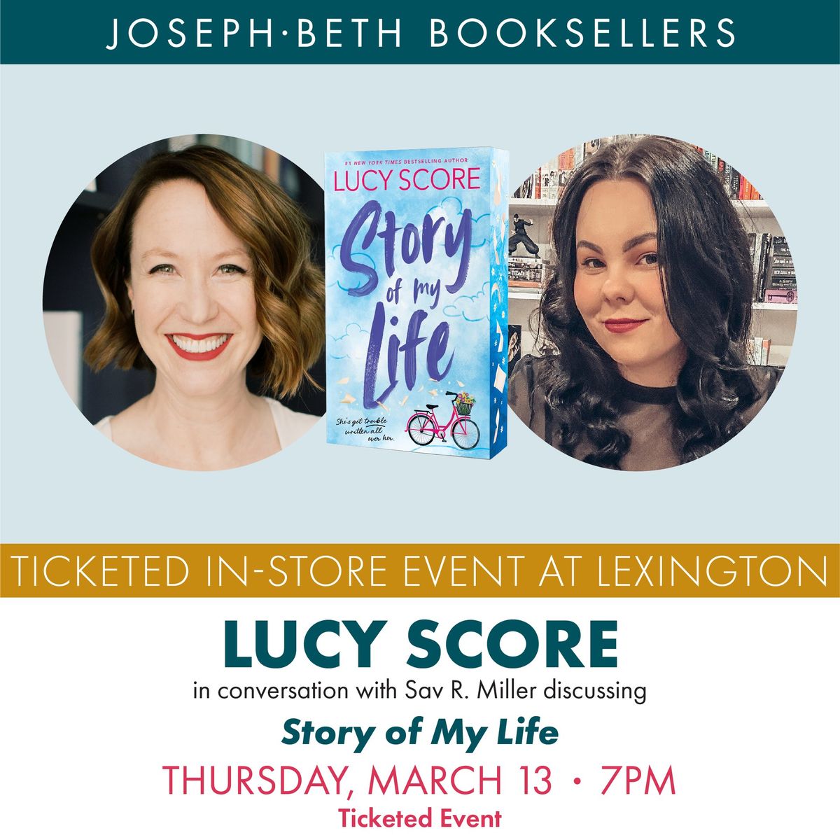 Lucy Score in conversation with Sav R. Miller discussing Story of My Life