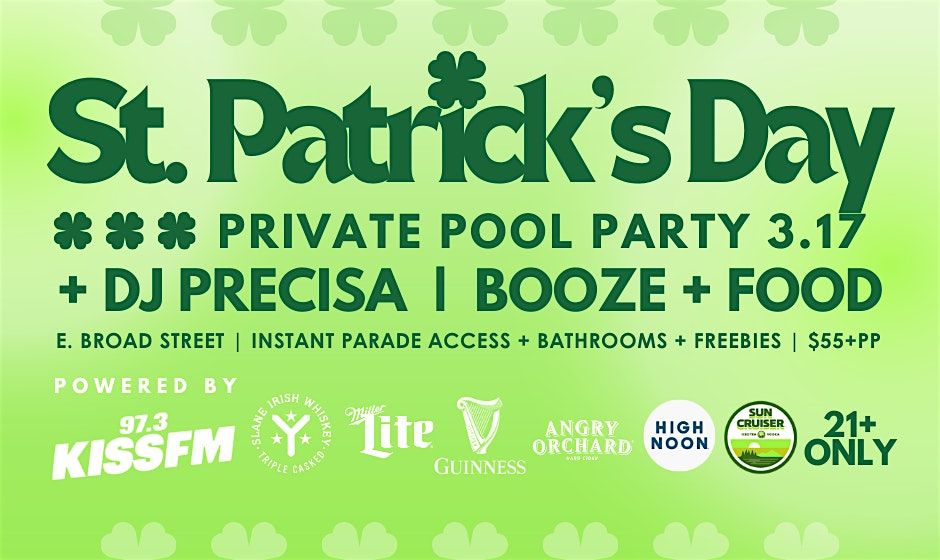 St. Patrick's Day Parade Pool Party