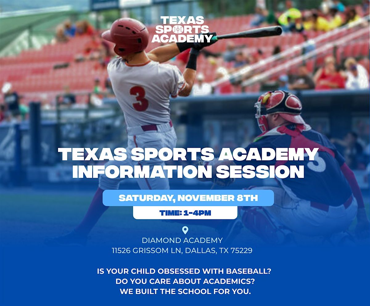 Texas Sports Academy Info Session:  Top 2% Academics + Elite Baseball