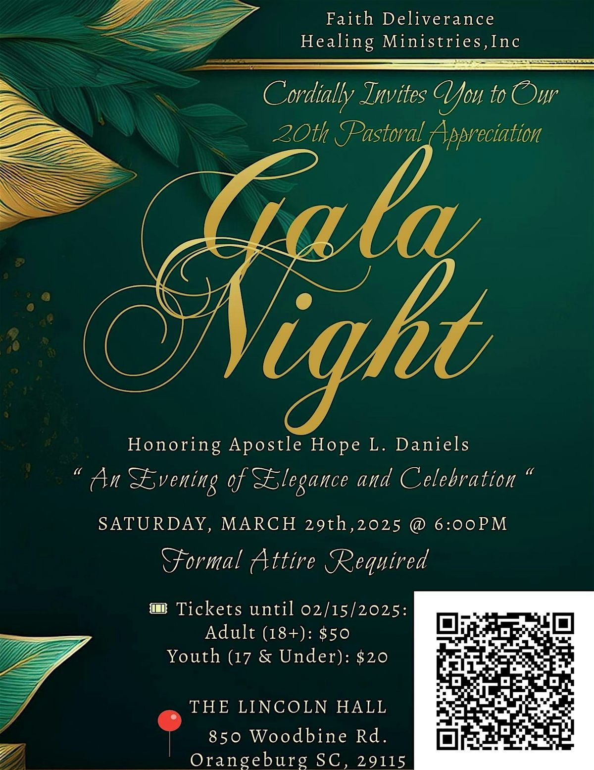 20th Pastoral Appreciation Gala Night: An Evening of Elegance & Celebration