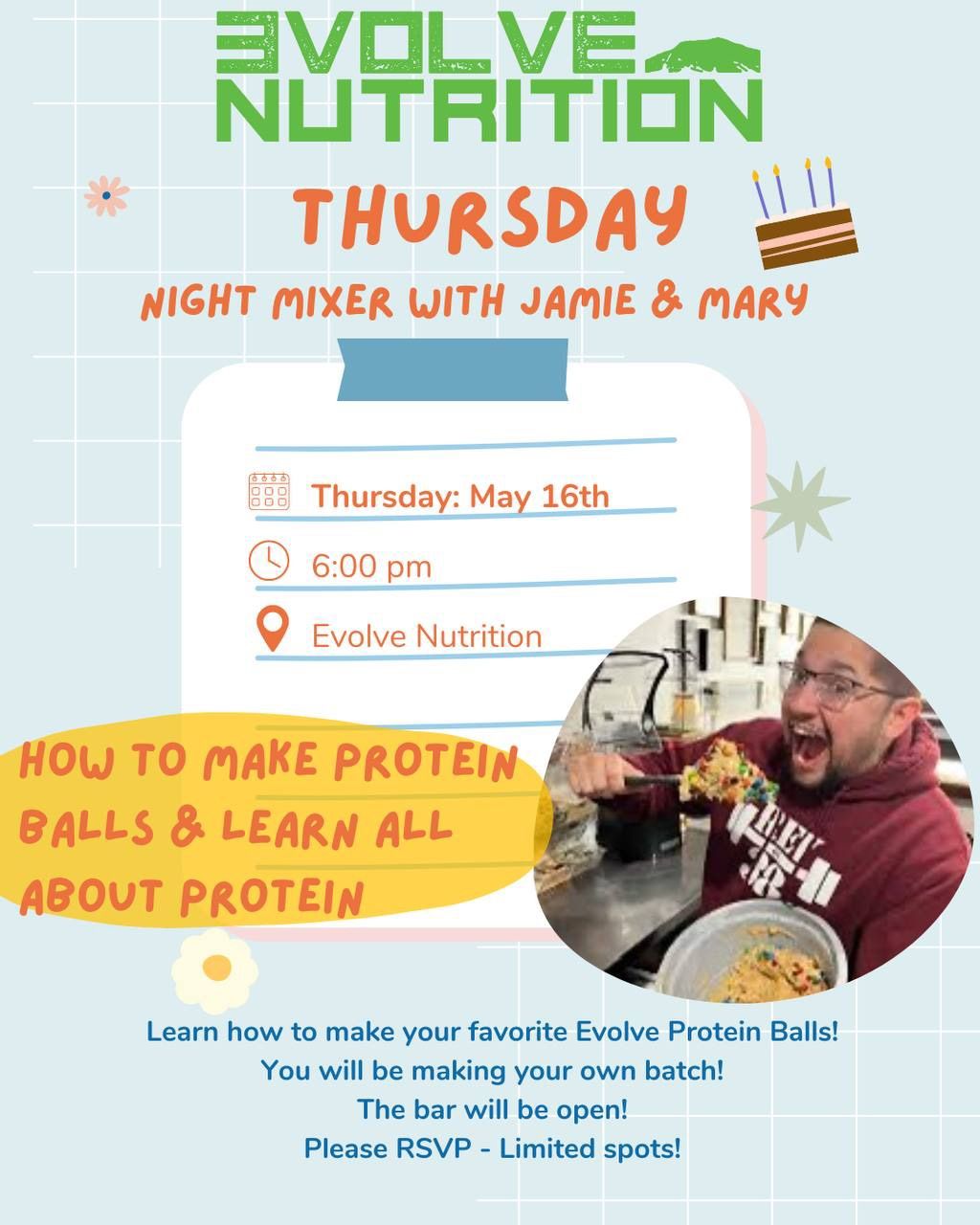Thursday Night Mixer Protein Ball Class 