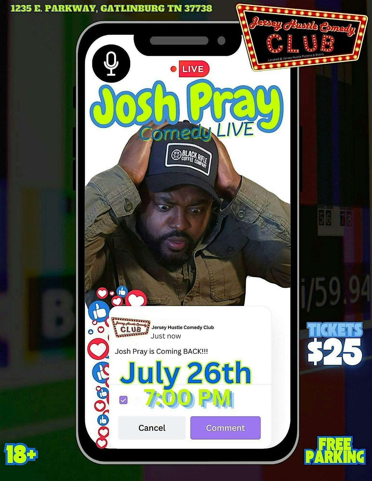 Josh Pray LIVE @ Jersey Hustle Comedy Club