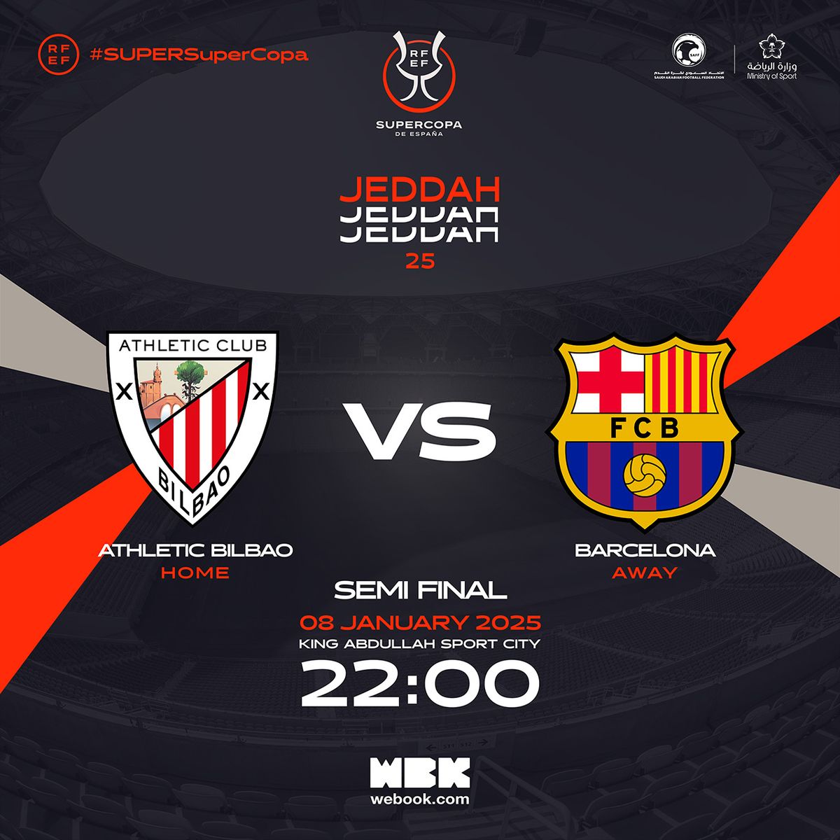 Athletic Club vs FC Barcelona - Spanish Super Cup 2025 Tickets