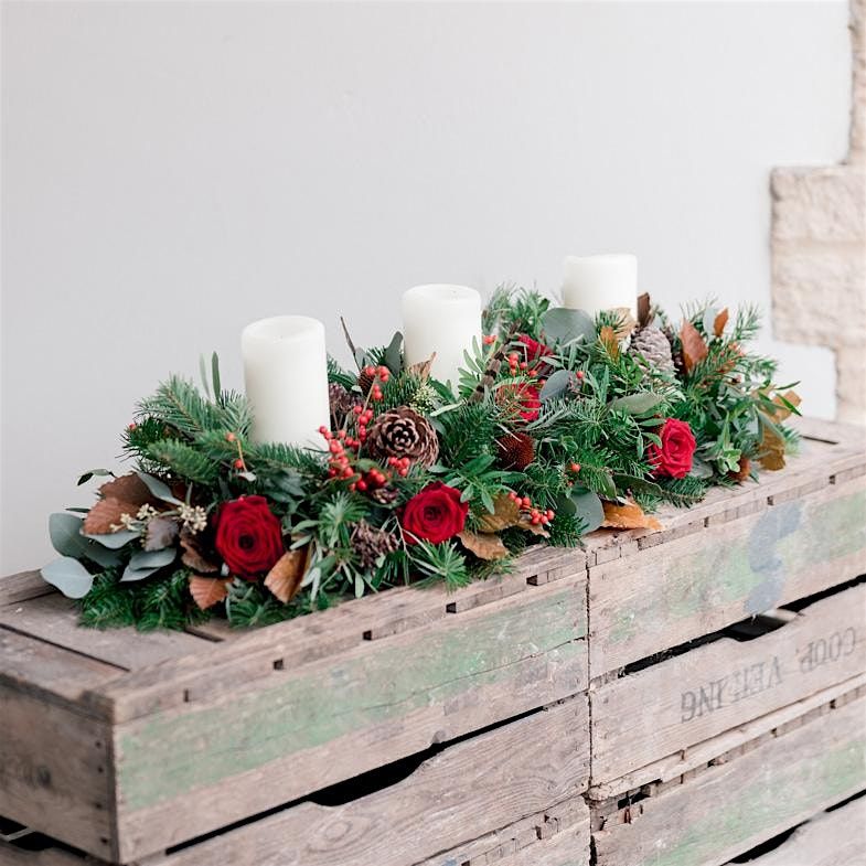 Luxury Traditional Christmas Table Arrangement Workshop