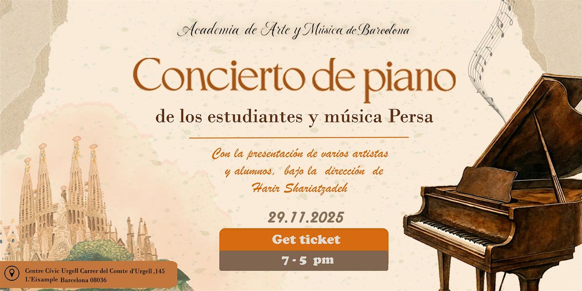 Concierto de Piano de los estudiantes y m\u00fasica Persa