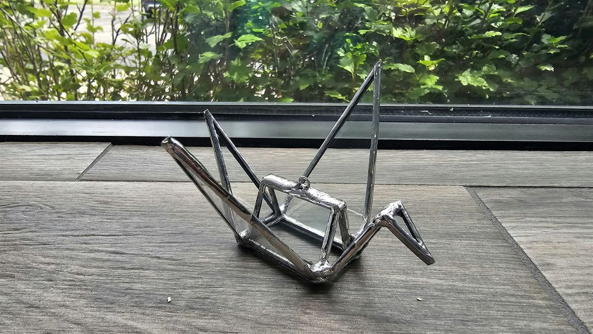 Stained Glass Paper Crane