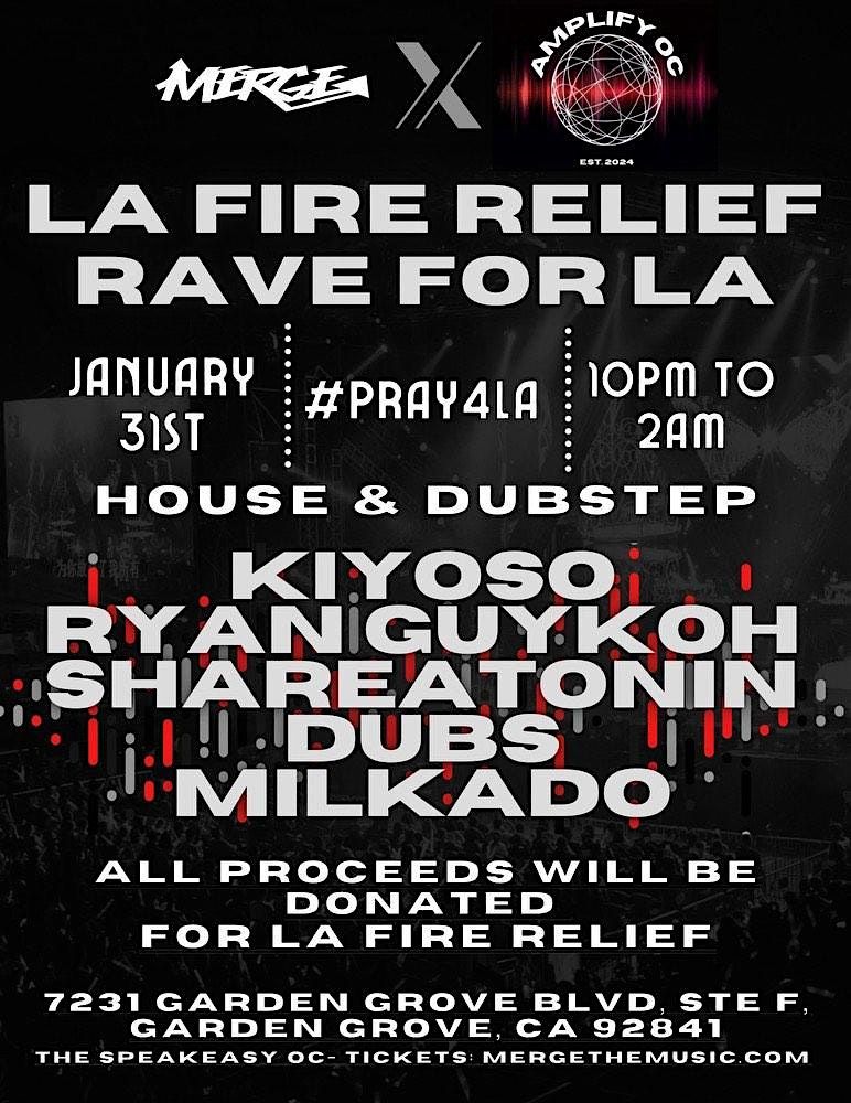 MERGE x AMPLIFY OC: FIRE RELIEF BENEFIT @ THE SPEAKEASY OC