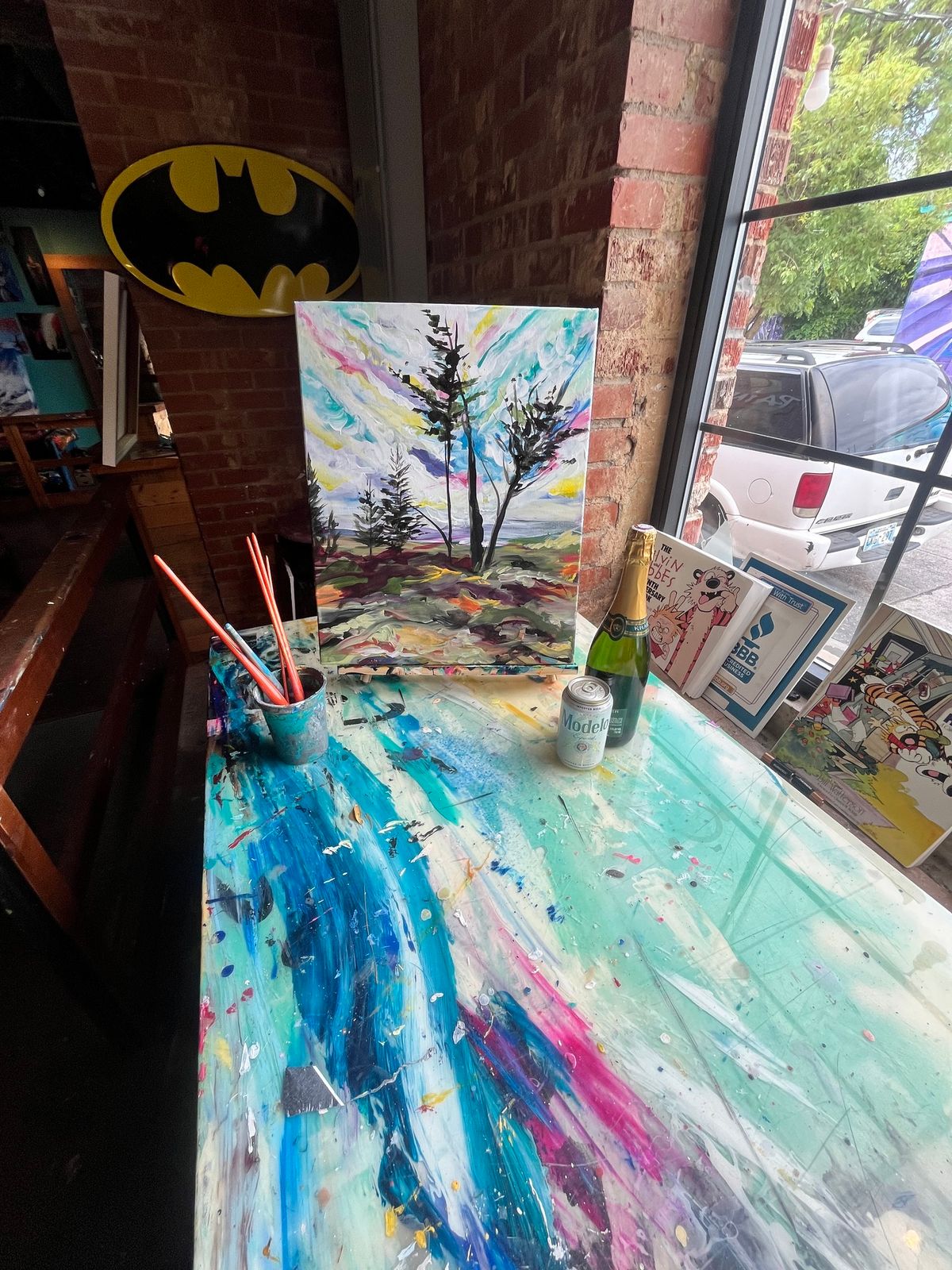 In The Plaza District Best Adult Paint Party $2 Mimosas @ Paint N Cheers