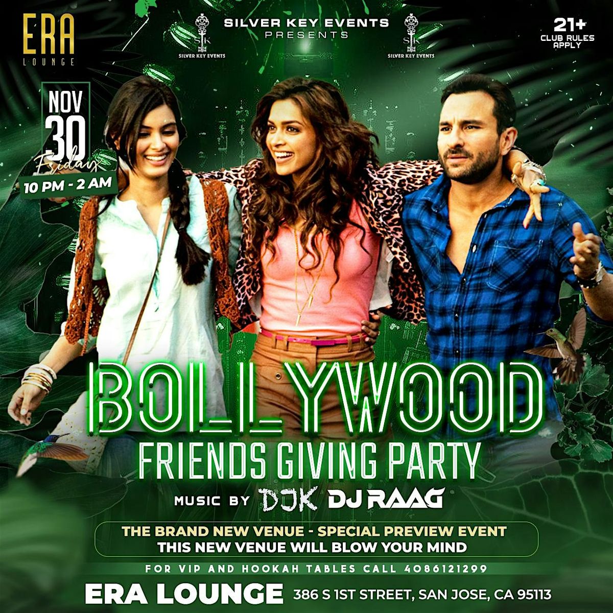 BOLLYWOOD FRIENDSGIVING | ERA LOUNGE | Special Preview |San Jose | Nov 30