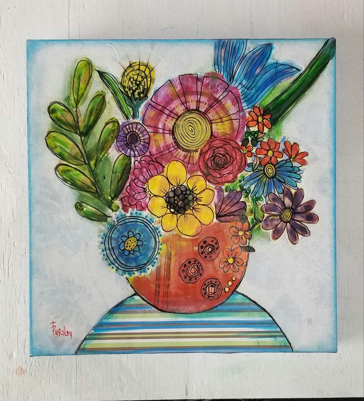 Creative Collage Bowl of Flowers