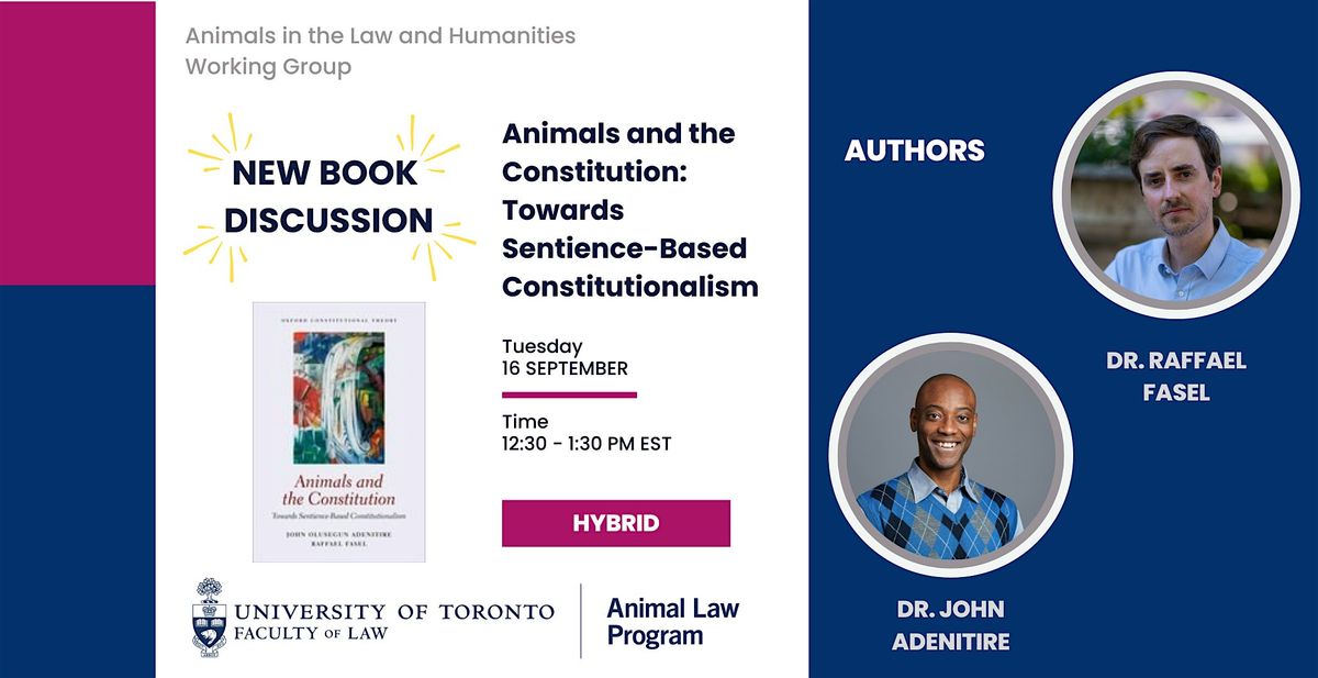 Book Discussion \u2013 Animals and the Constitution (Hybrid)