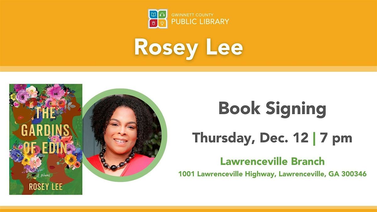 Author Talk & Book Signing with Rosey Lee