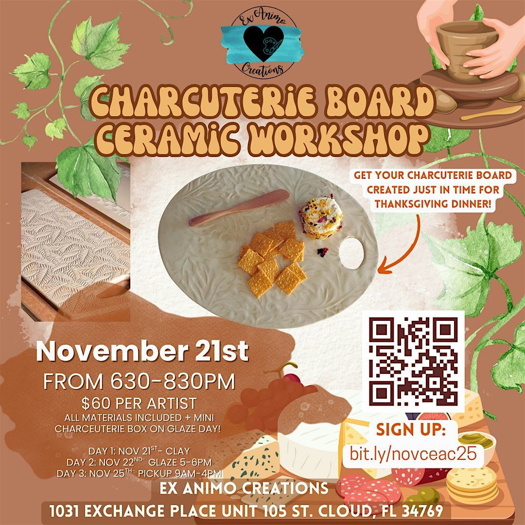 Charcuterie Board Ceramic Workshop