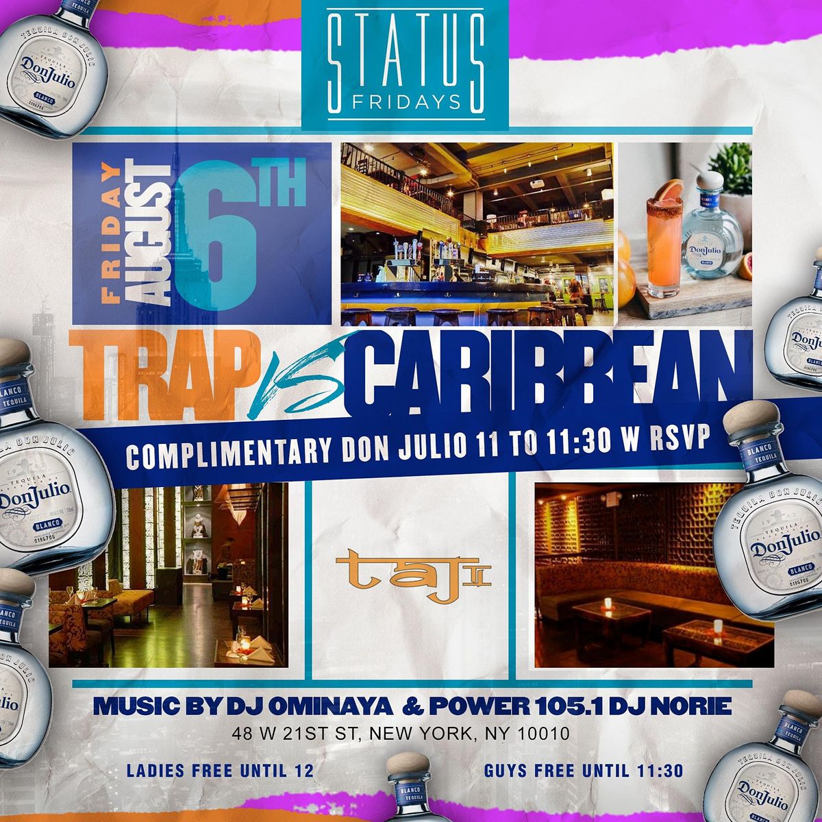 Trap vs Caribbean  @ Status Fridays : Everyone Free Entry with Rsvp