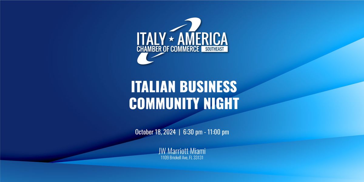 Italian Business Community Night