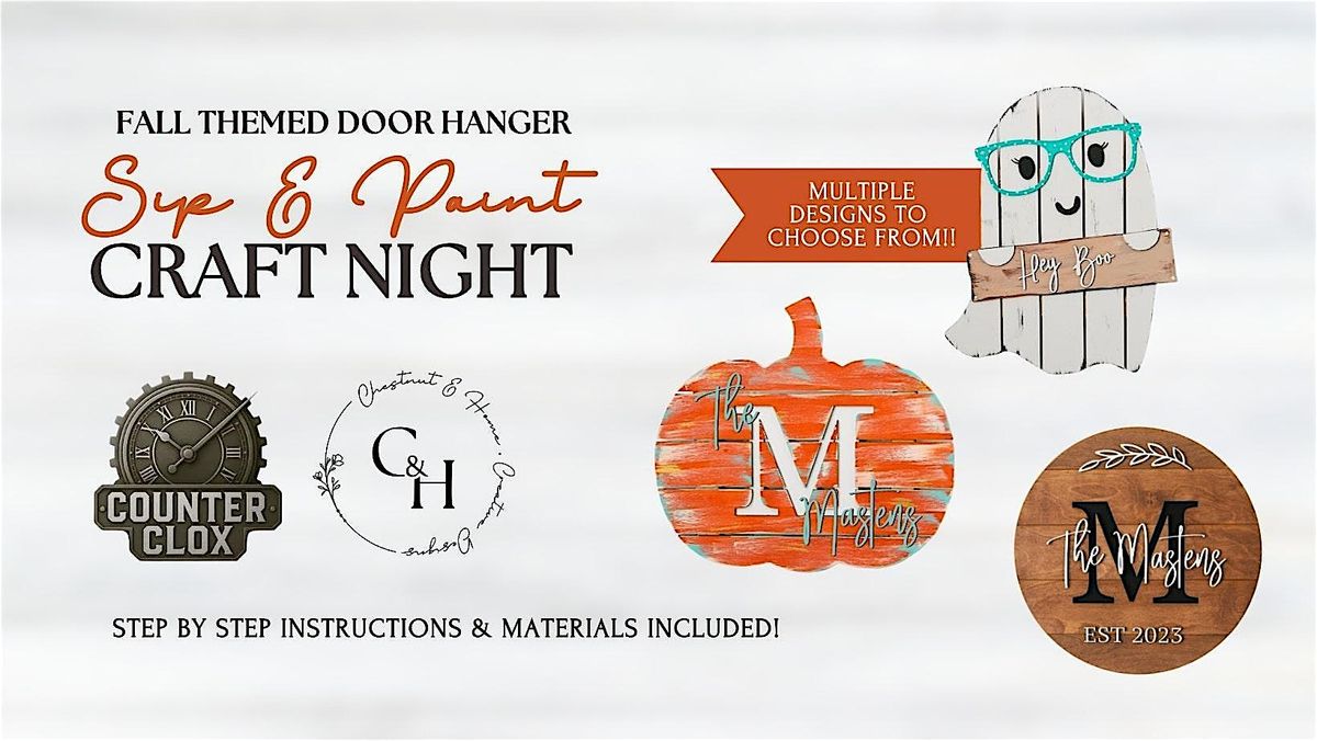Sip & Paint Craft night with Chestnut & Home