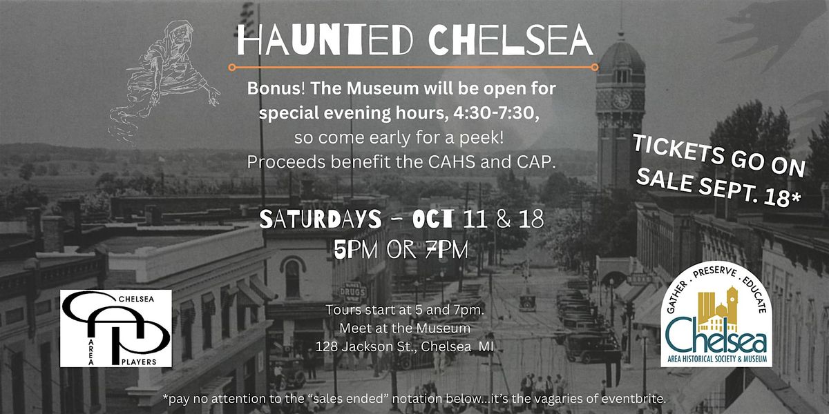 Haunted Chelsea - Tickets go on sale Sept. 18!