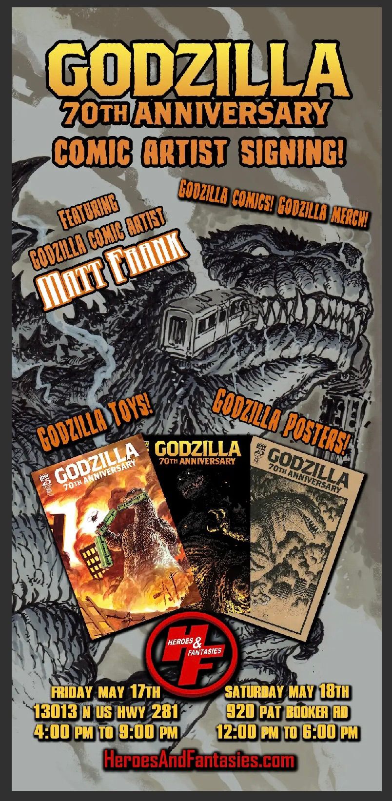 Godzilla 70th Anniversary Matt Frank Comic Book Signing!