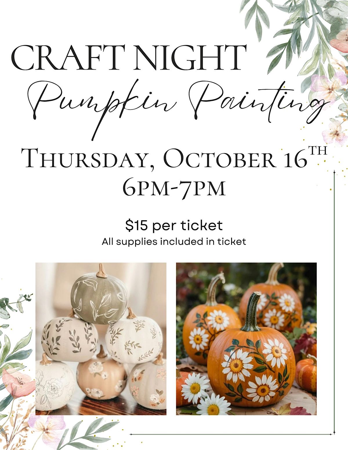 Pumpkin Painting Night