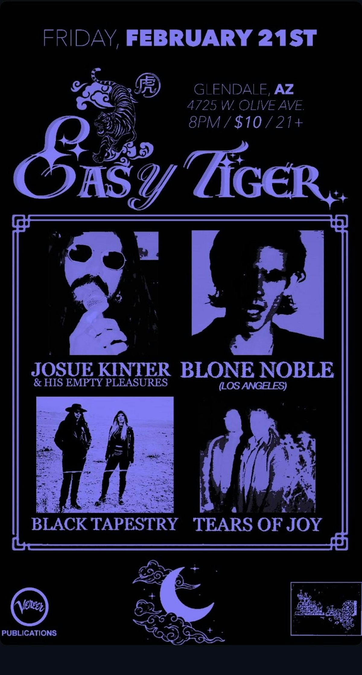 Blone Noble, Josue Kinter & His Empty Pleasures, Tears of Joy, Black Tapest