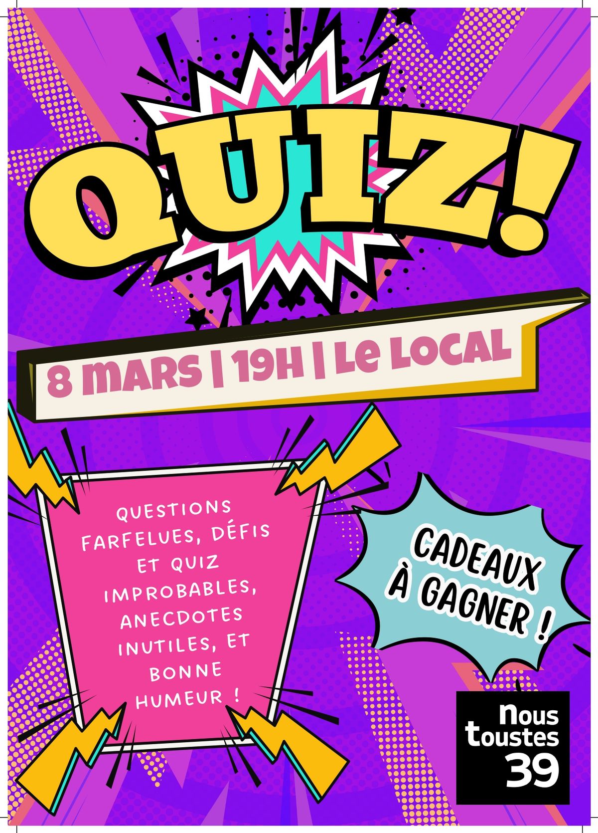 SOIR\u00c9E QUIZZ ET JEUX avec NousToustes39