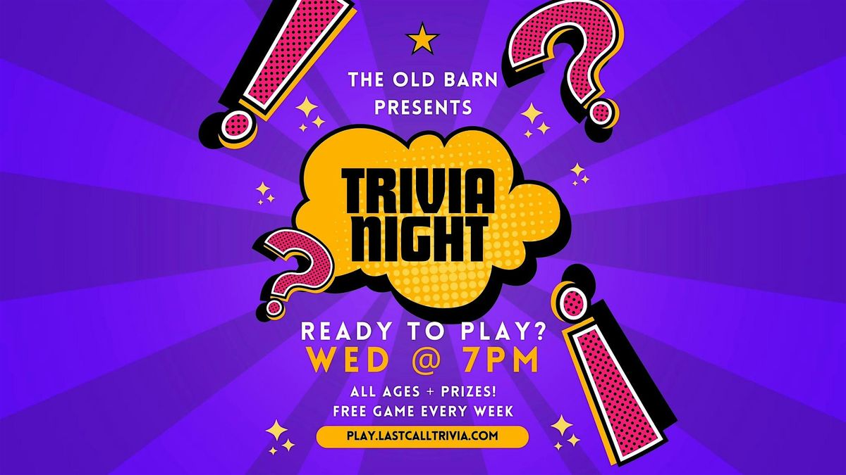Wing Wednesdays & LIVE Trivia at The Old Barn!