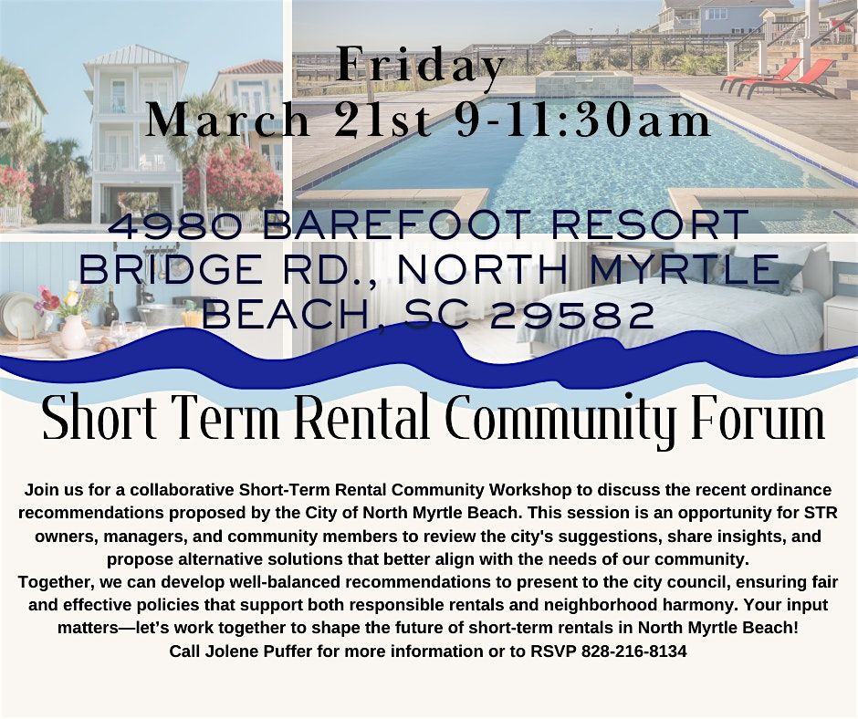 Grand Strand Short Term Rental Forum