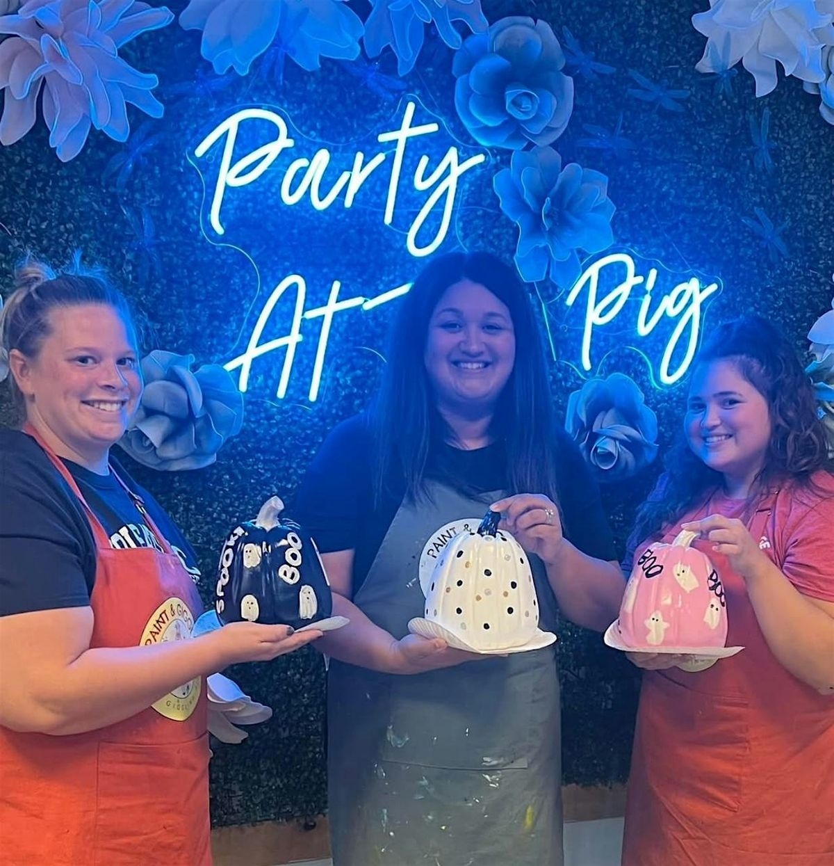 Ceramic Pumpkin Painting with the Giggling Pig
