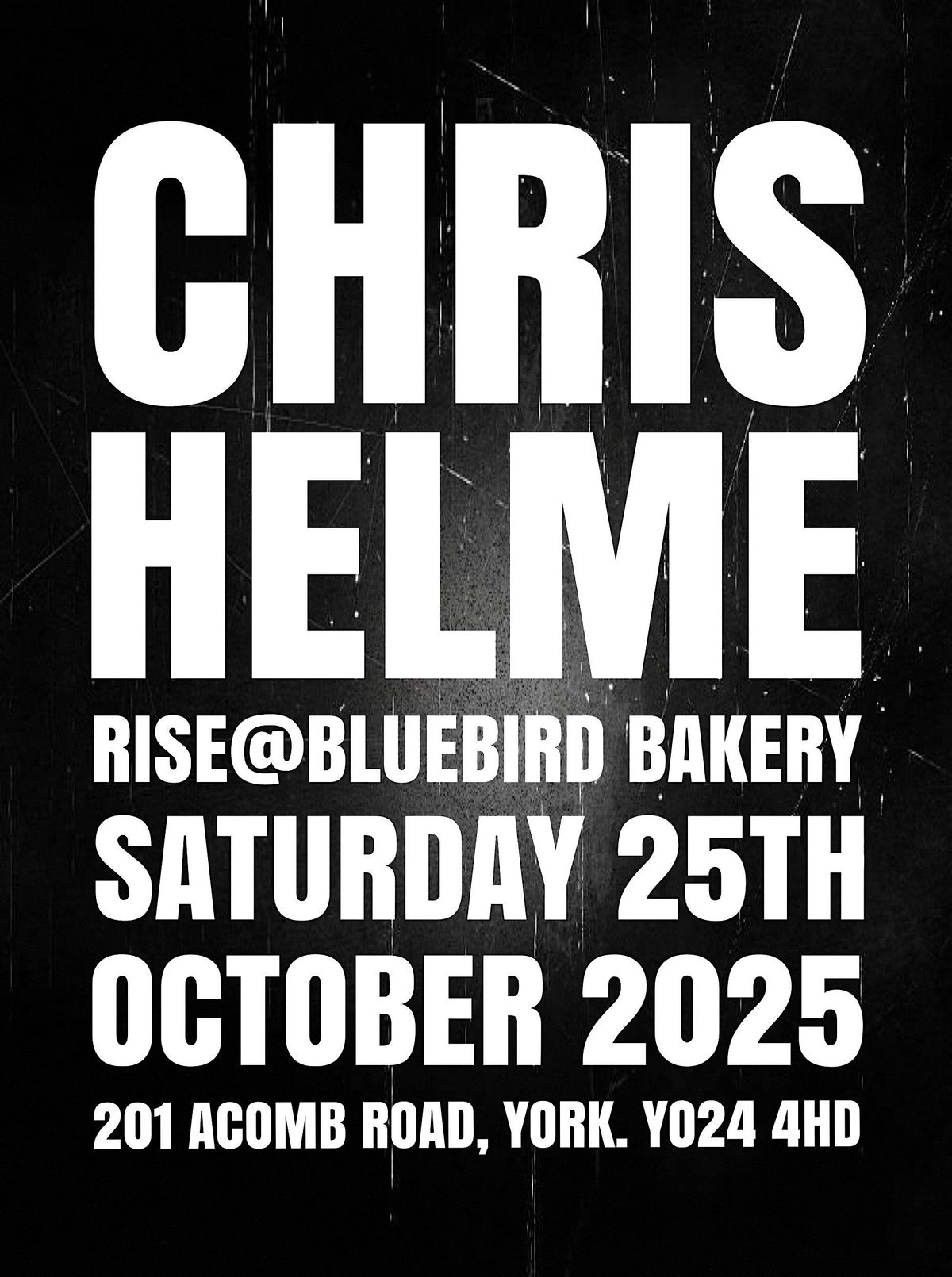 Chris Helme at Rise@Bluebird Bakery