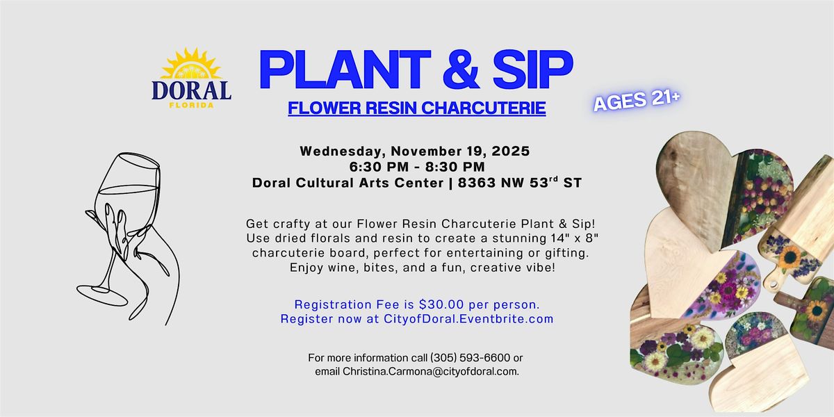 Plant & Sip: Flower Resin Charcuterie