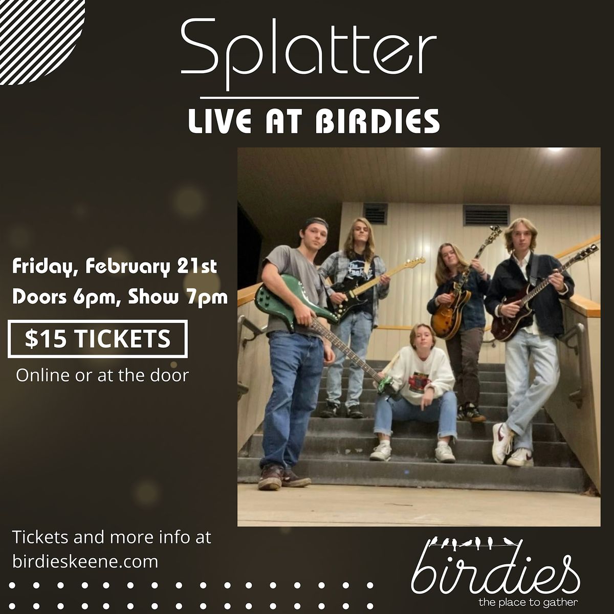 Splatter- LIVE at Birdies!