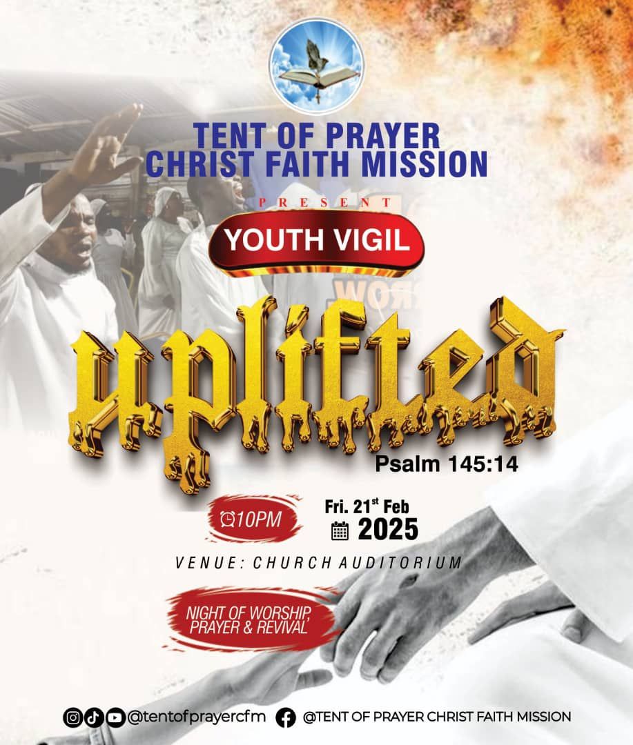 TENT OF PRAYER YOUTH VIGIL \u2013 FEBRUARY EDITION