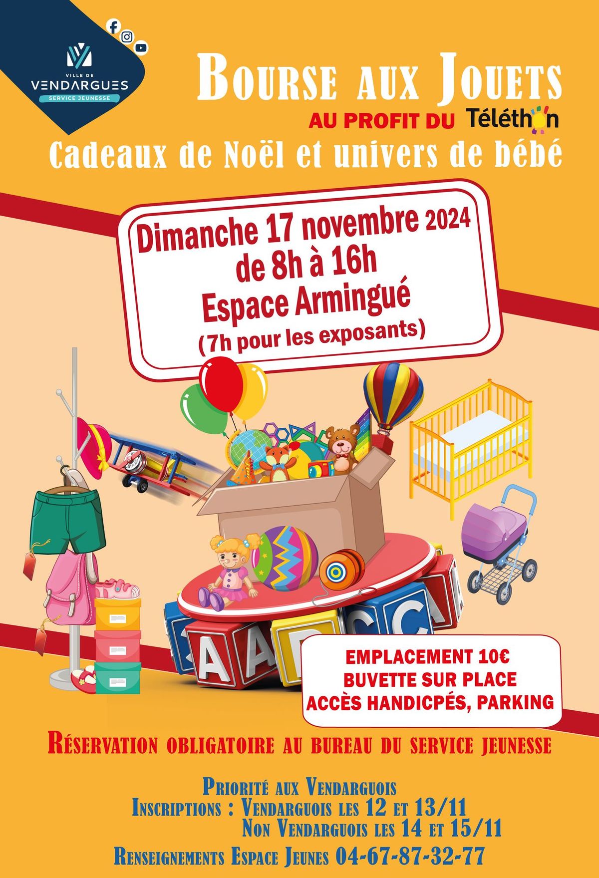 INFO : BOURSE AUX JOUETS DIMANCHE 17 NOVEMBRE 2024 Salles Arming\u00e9