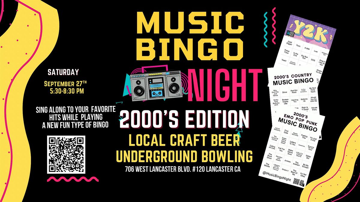 2000\u2019s Music Bingo Night @ Local Craft Beer Underground Bowling  Lancaster