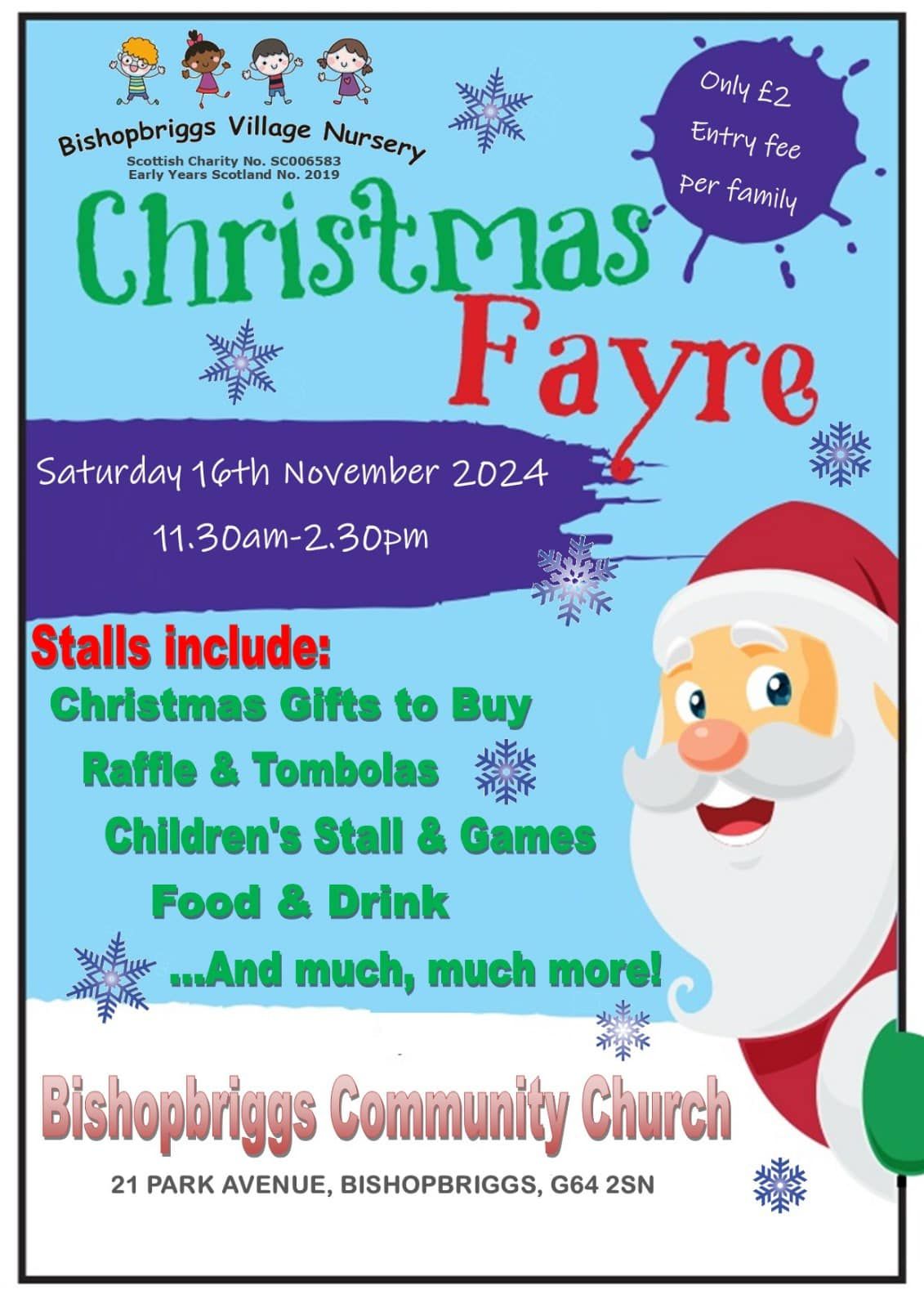 Bishopbriggs Village Nursery Christmas Fayre 